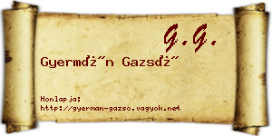 Gyermán Gazsó névjegykártya
